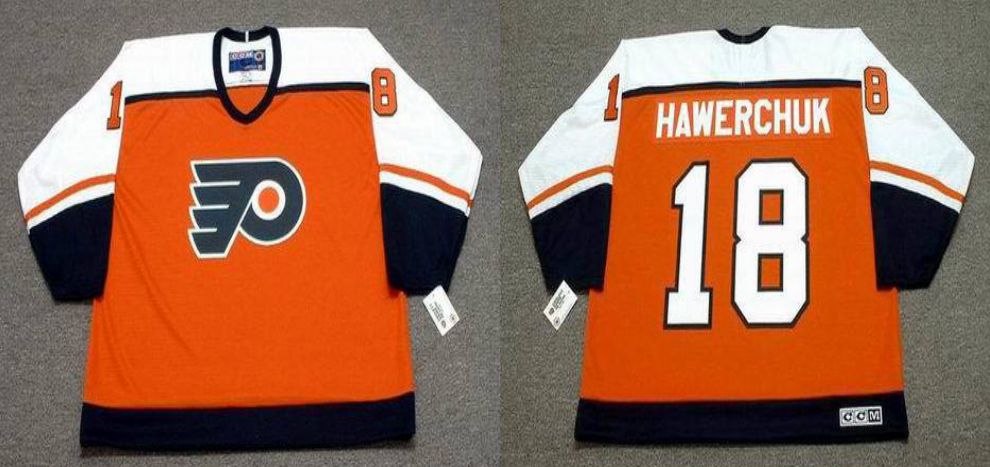 2019 Men Philadelphia Flyers #18 Hawerchuk Orange CCM NHL jerseys